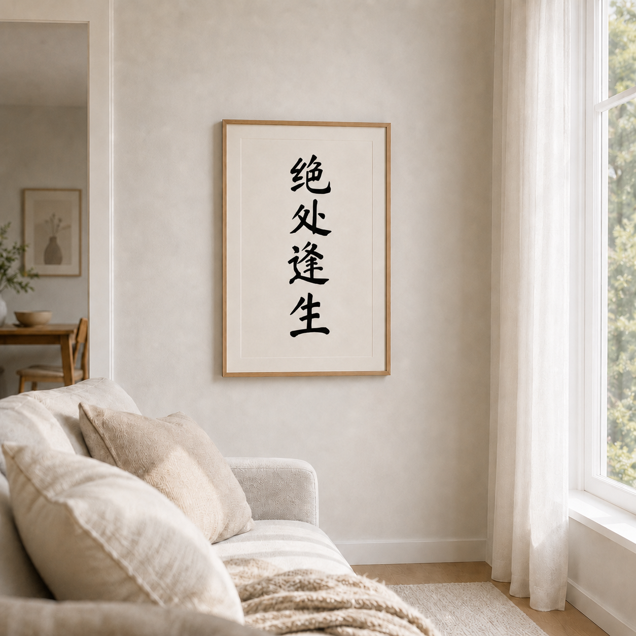 Finding Hope in Desperation — 绝处逢生 | Chinese Idiom Calligraphy SVG for Tattoo, Wall Art & Apparel