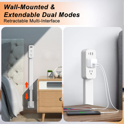 Electrical Outlet Extender Stick - Extends 22"-34", Rotates 180°