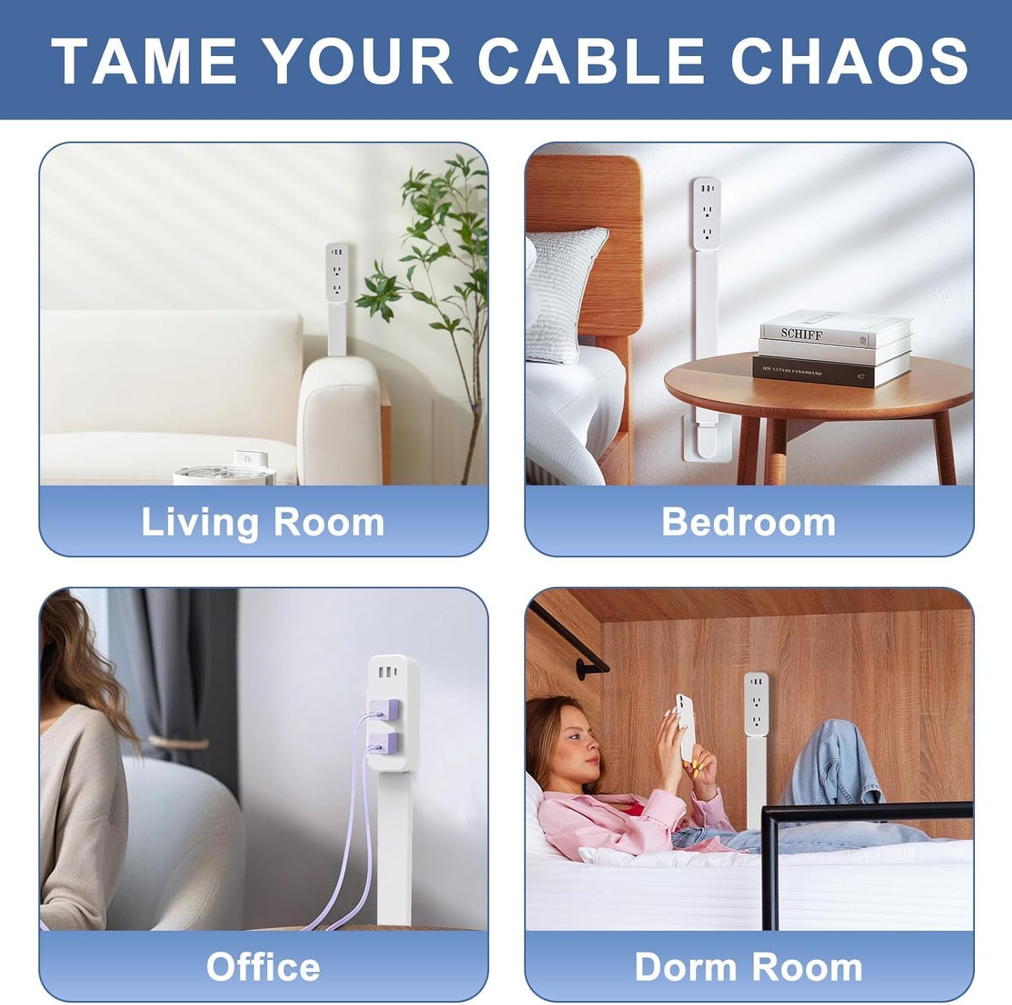 Electrical Outlet Extender Stick - Extends 22"-34", Rotates 180°